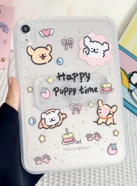 透明彩绘软壳ipad11代保护壳小众ins插画2025款A16平板保护套air7 11寸M3第9代10.2寸无盖轻薄mini6/4带支架