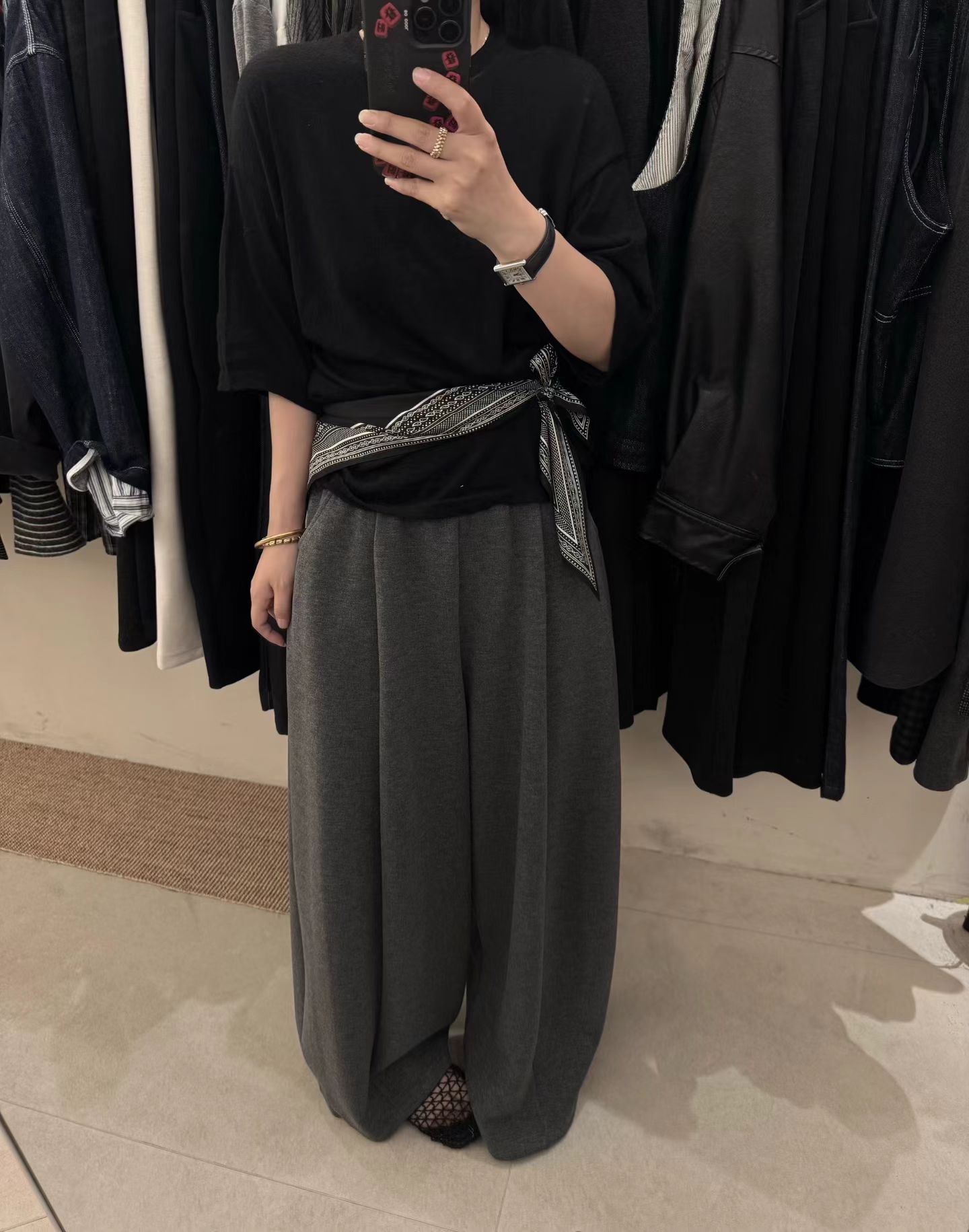 【D.Y大元】独家定制！胖瘦可穿！新显瘦韩版秋冬蚕丝糯米羊绒裤