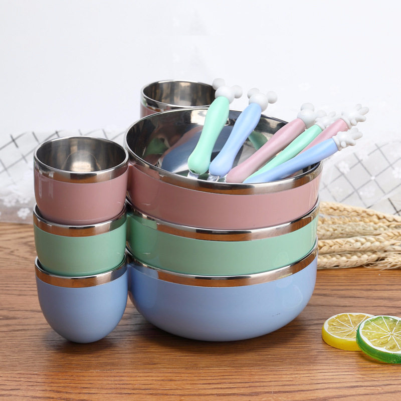 children Sub-grid tableware 304 Stainless steel bowl originality Cartoon Mickey suit Spoon baby kindergartenin the Tableware , Tableware , Bowl  category - from Buy2taobao.com to provide professional Taobao agent buy service