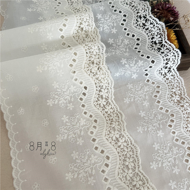 新款18cm镂空水溶双边棉布刺绣花边棉线蕾丝裙边服装辅料窗帘布艺,纺织面料/辅料/配套,服装花边,淘宝优惠券,粉丝福利购,淘宝优惠卷