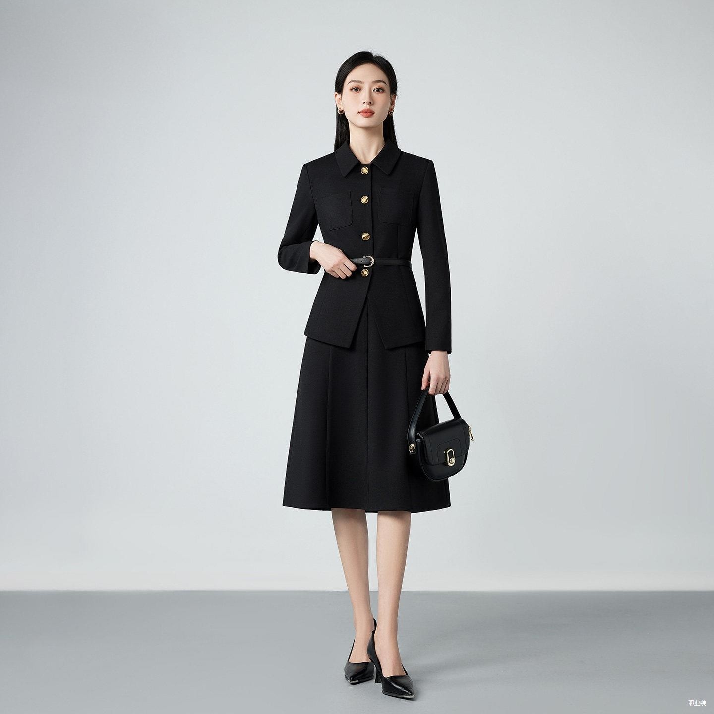 短款黑色西装外套女正装小个子职业套裙职场面试气质收腰春秋套装,女装/女士精品,西装,淘宝优惠券,粉丝福利购,淘宝优惠卷