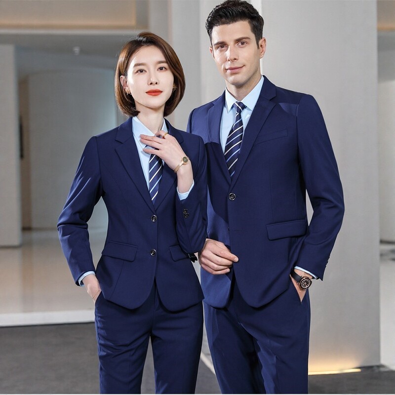 工作服气质面试大码公务员高端西装男女4S店酒店职业西服套装正装