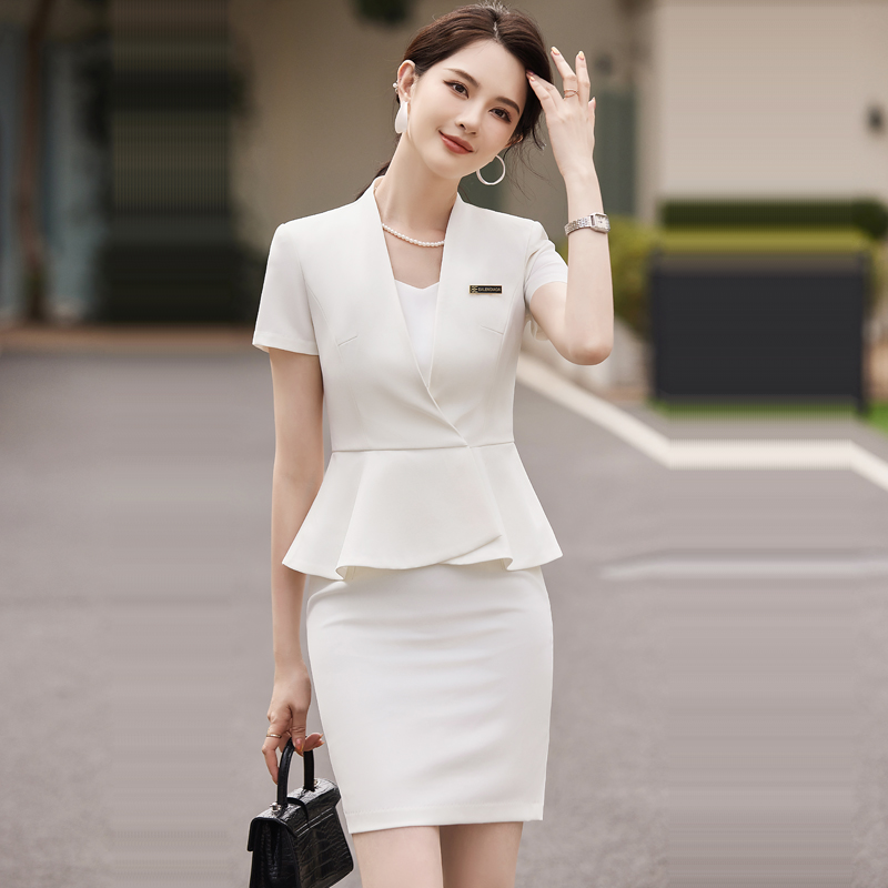 工作服女职业气质夏天套装裙子图片