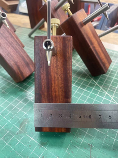 传统木工辛全生老料赞比亚血檀单线划线器  老铜顶头不锈钢管