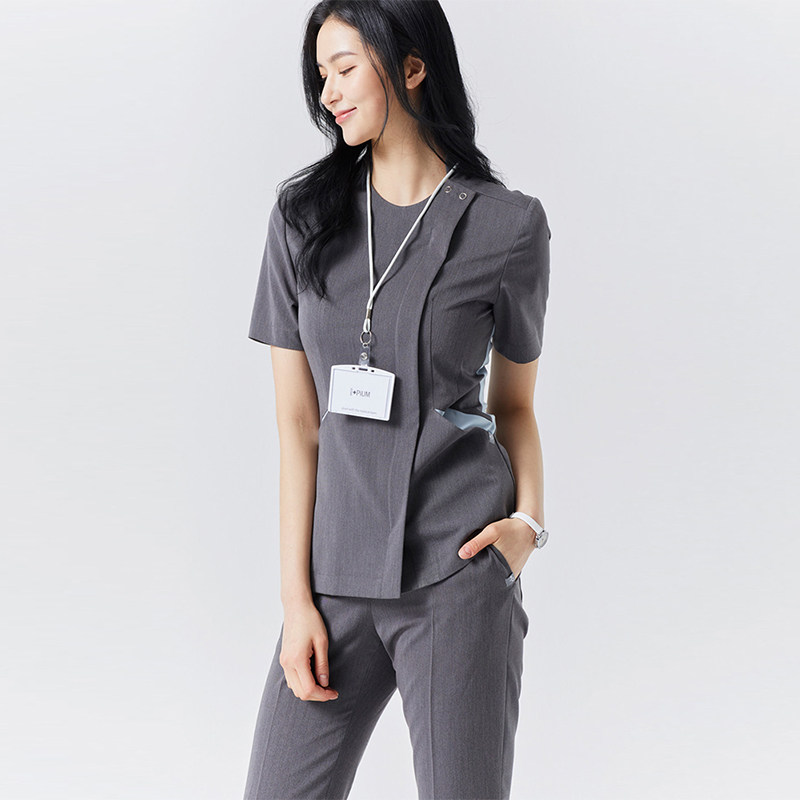 韩式洗手衣女医生手术室刷手服夏季短袖护士服口腔医院牙科工作服