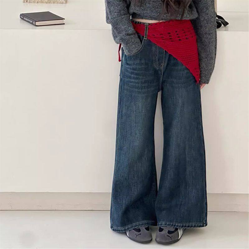 女童春秋冬季时髦牛仔裤中大童韩版质感喇叭裤一体加绒加厚儿童装,童装/婴儿装/亲子装,儿童牛仔裤,淘宝优惠券,粉丝福利购,淘宝优惠卷