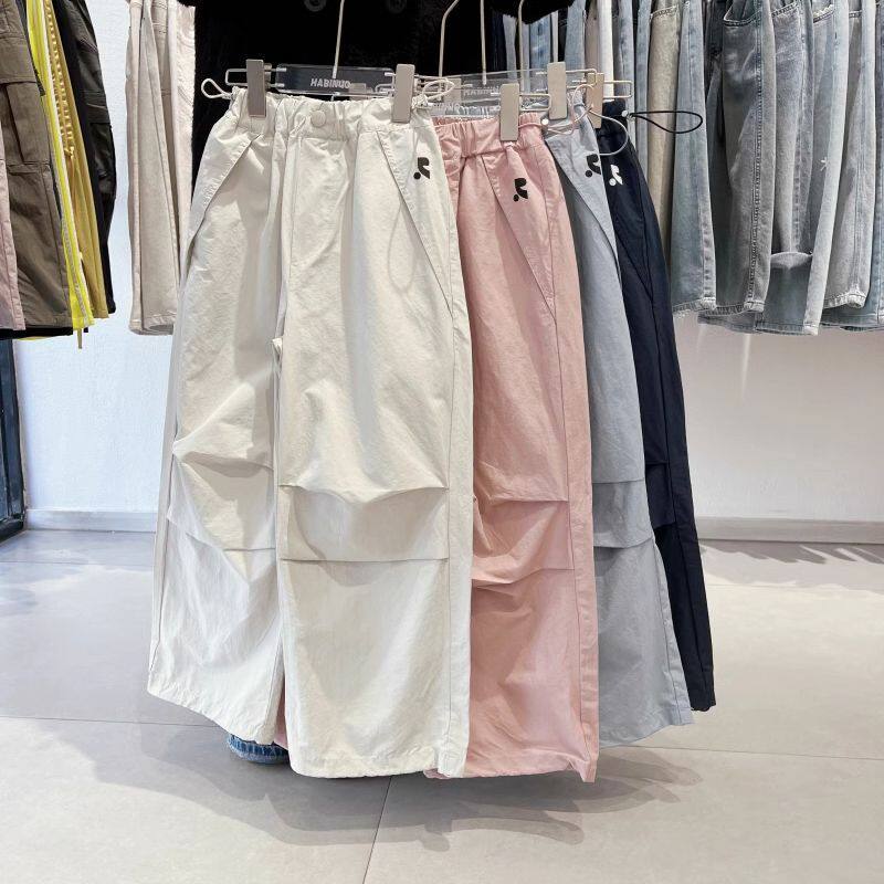 儿童装夏季轻薄透气裤子女童韩版时髦工装裤中大童休闲百搭直筒裤