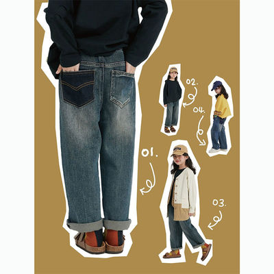 女童童装春秋季牛仔裤