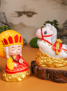 卡卡KA中国风西游记动画白龙马元宝钱币流苏树脂摆件新年春节礼物
