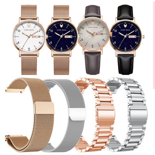 适用Disney迪士尼手表表带MK-11319女士金属磁吸不锈钢带舒适腕带