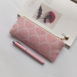 原创手工刺绣装钢笔圆珠笔套保护袋收纳礼品便携一字笔袋