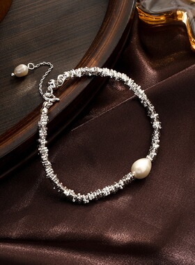 碎银子珍珠手链轻奢小众