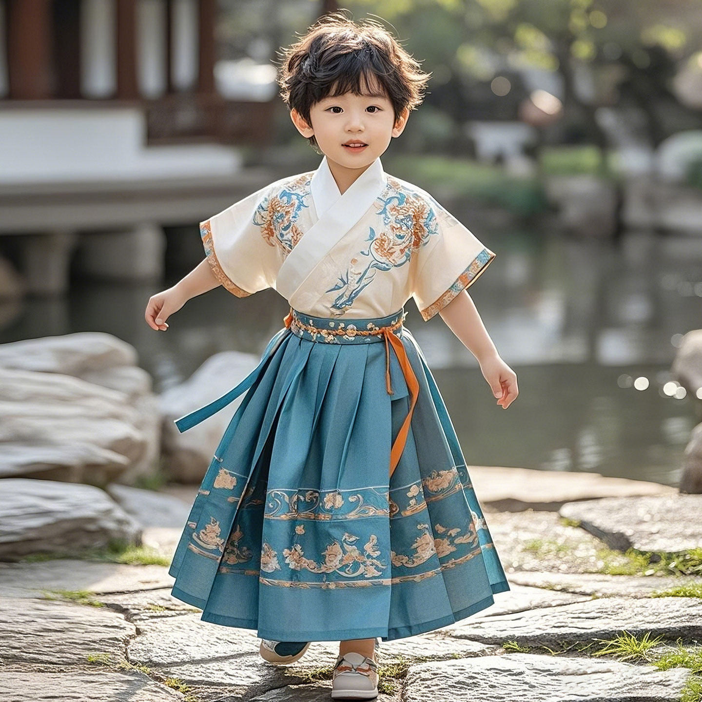 男童夏季薄款古装汉服