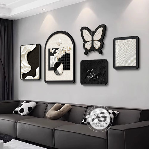 现代简约抽象高级感客厅装饰画