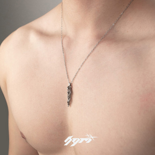 浮木项链男生高级感原创设计国风复古吊坠小众高级感新中式潮链子