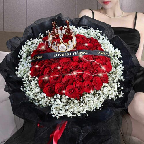 情人节99朵红玫瑰求婚表白花束鲜花速递上海北京生日同城配送女友