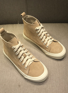 欧货短靴女春秋单靴子2025新款真皮系带平底短筒马丁靴女英伦风潮