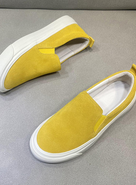 欧货乐福鞋女英伦风真皮2025新款透气休闲单鞋一脚蹬厚底懒人鞋潮