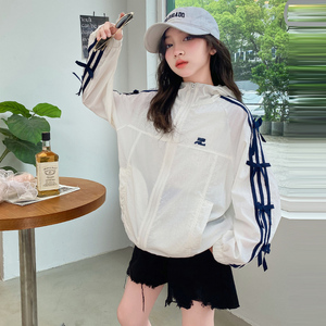 女童防晒衣夏季薄款2024新款儿童透气防紫外线中大童冰丝女孩外套