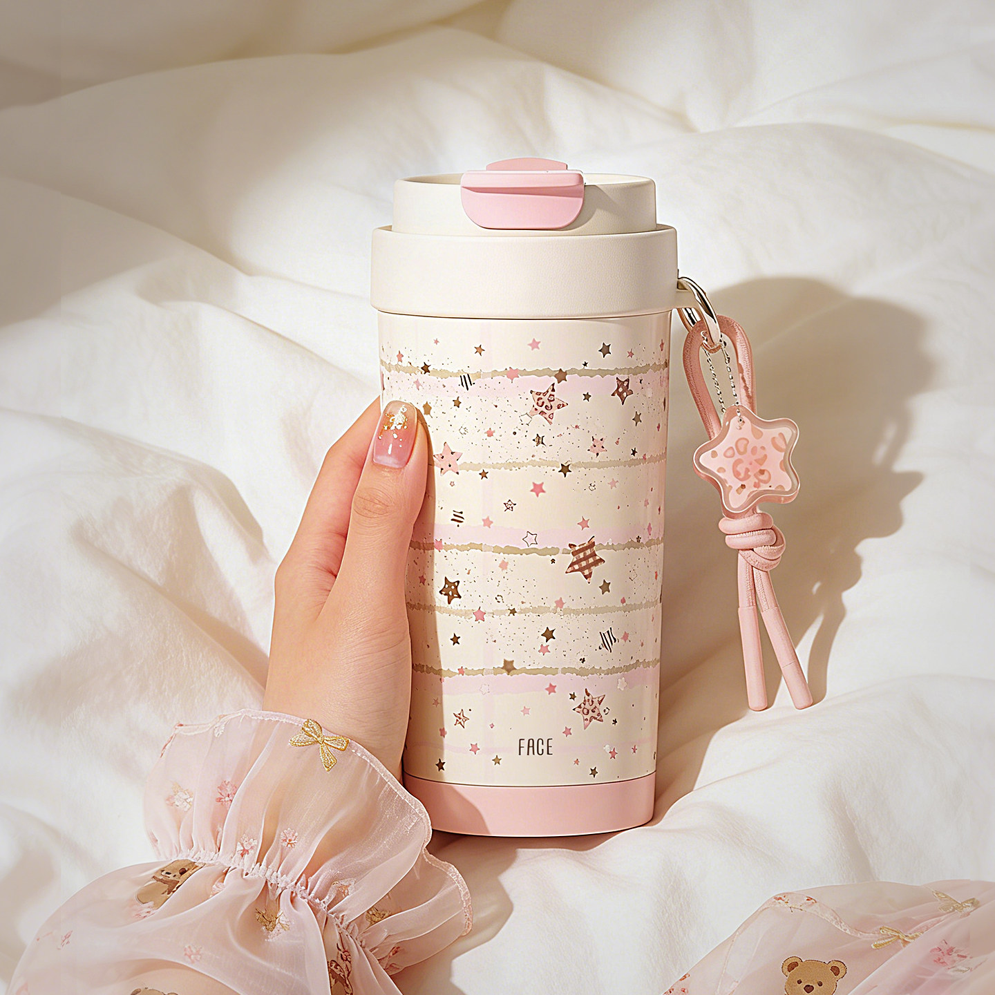 face保温杯水杯女高颜值25新款小巧便携学生上学专用吸管双饮杯子,餐饮具,吸管杯,淘宝优惠券,粉丝福利购,淘宝优惠卷