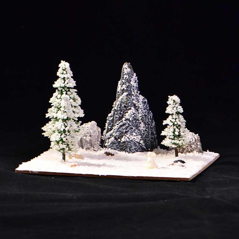 欢乐文创手办古风手工模型雪山桃林款四季山庄山河令周边微缩场景