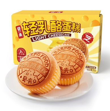 贝夫轻乳酪蛋糕芝士面包整箱休闲零食下午茶休闲糕点充饥小吃点心