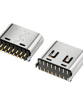 TYPE-C母座16Pin立式6.0/6.5/6.8/7.4立贴SMT 立插 立贴两脚短体