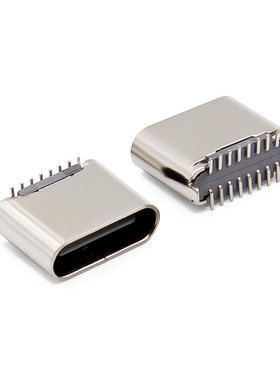 TYPE-C母座16Pin立式贴片5.0/5.8/6.0/6.5/6.8立贴SMT超短体180度