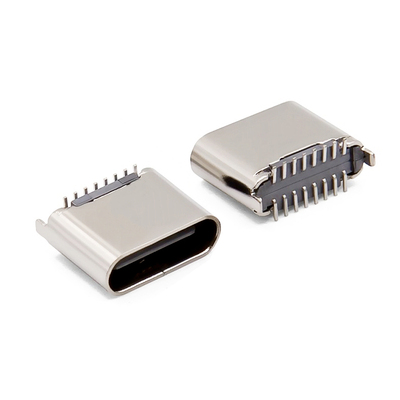 TYPE-C母座16Pin立式贴片5.0/5.8/6.0/6.5/6.8立贴SMT超短体180度