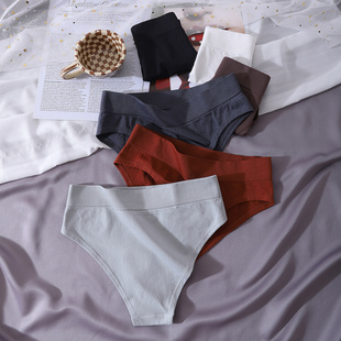 半包臀无痕窄边内裤 高腰大码 巴西裤 欧美风外贸无缝健身运动女式