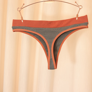 买2送1】欧美性感低腰运动健身瑜伽T裤大码高弹纯棉隐形丁字裤女