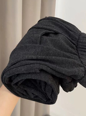 145小矮个子九分糯米阔腿裤女秋冬显高穿搭150cm保暖休闲直筒卫裤