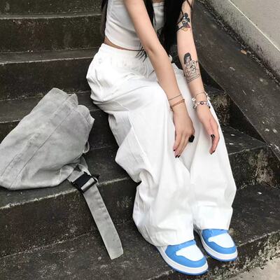 高腰韩版宽松长裤小个子显高
