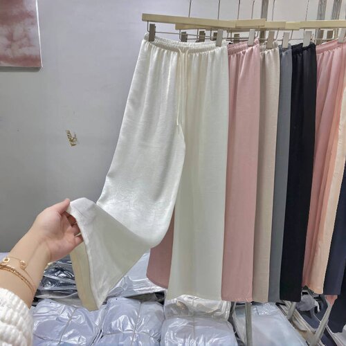 小个子150醋酸冰丝阔腿裤女夏季