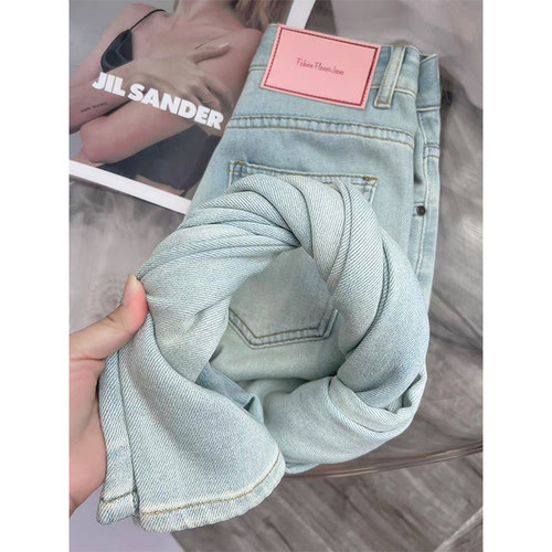 高腰长裤常规牛仔夏季小个子显高