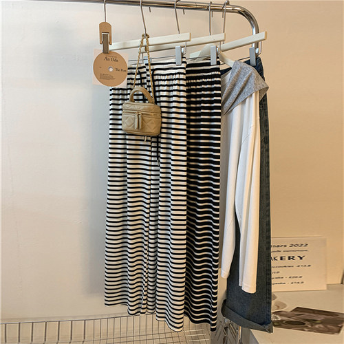 高腰韩版宽松长裤小个子显高