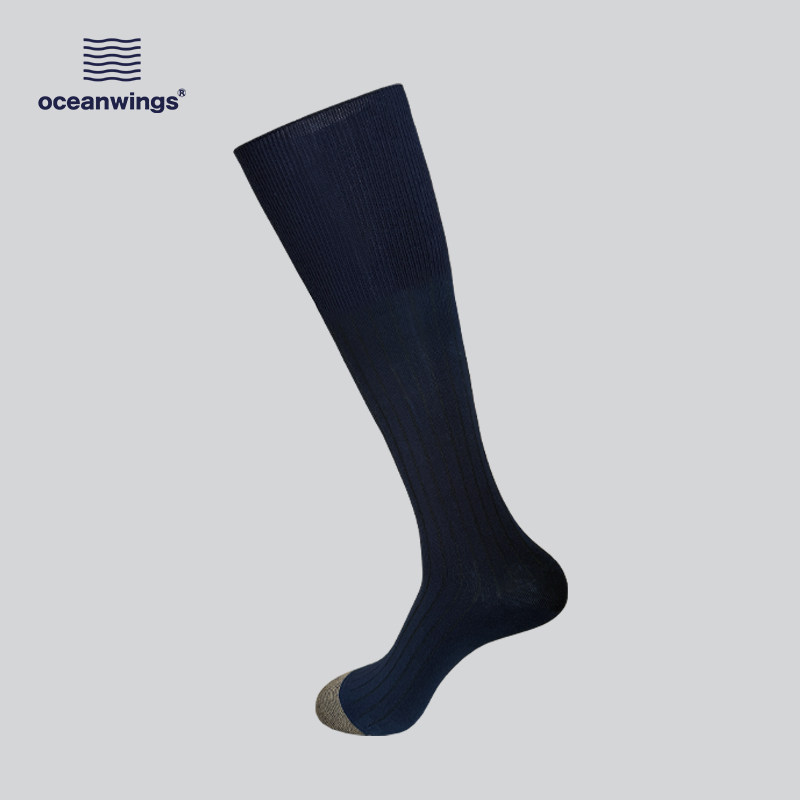 oceanwings男士黑色商务休闲长筒袜竖条纹藏蓝色全棉小腿及膝长袜,女士内衣/男士内衣/家居服,长筒袜,淘宝优惠券,粉丝福利购,淘宝优惠卷
