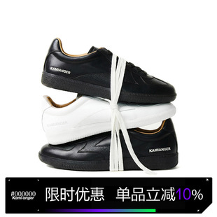 Kami anger原创设计26新款休闲板鞋德训鞋皮鞋复古简约运动鞋男女