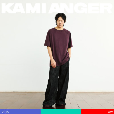 KAMIANGER RGB 新款斑驳黑色时尚阔腿牛仔裤纯棉插袋宽松休闲长裤