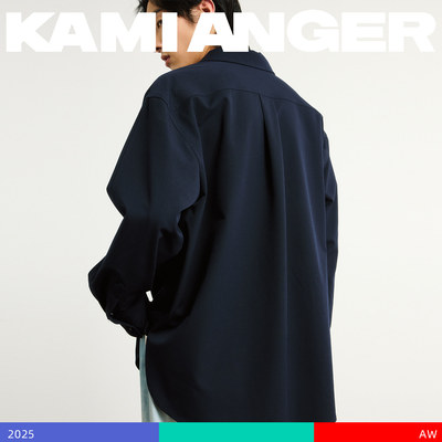 KAMIANGER RGB 2025秋季新款时尚宽松开衫老钱风翻领衬衫长袖上衣