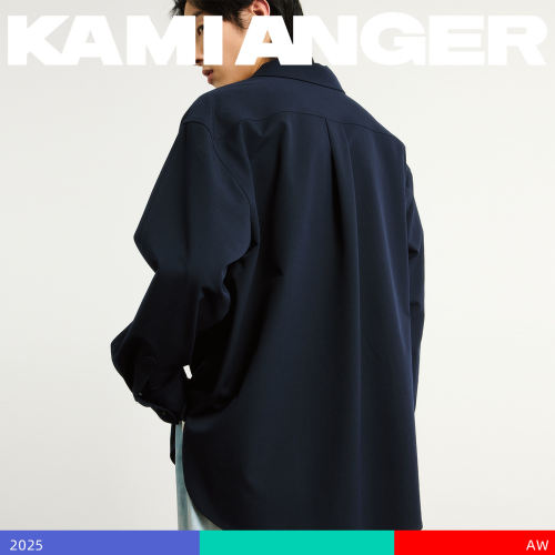 KAMIANGER RGB 2025秋季新款时尚宽松开衫老钱风翻领衬衫长袖上衣