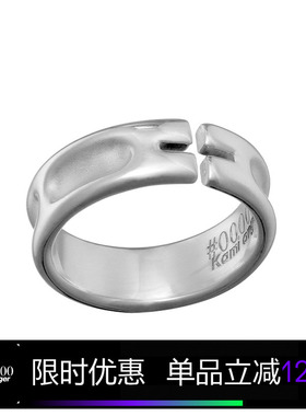 Kamianger 凹系列光之戒环开口环戒纯银戒指