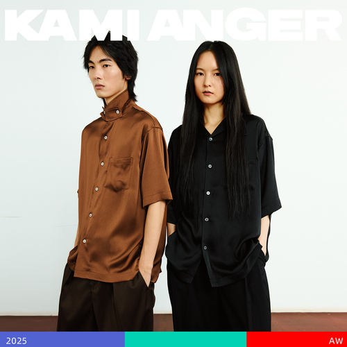 KAMIANGER RGB 2025春夏新款古巴领衬衣缎面休闲宽松百搭短袖上衣