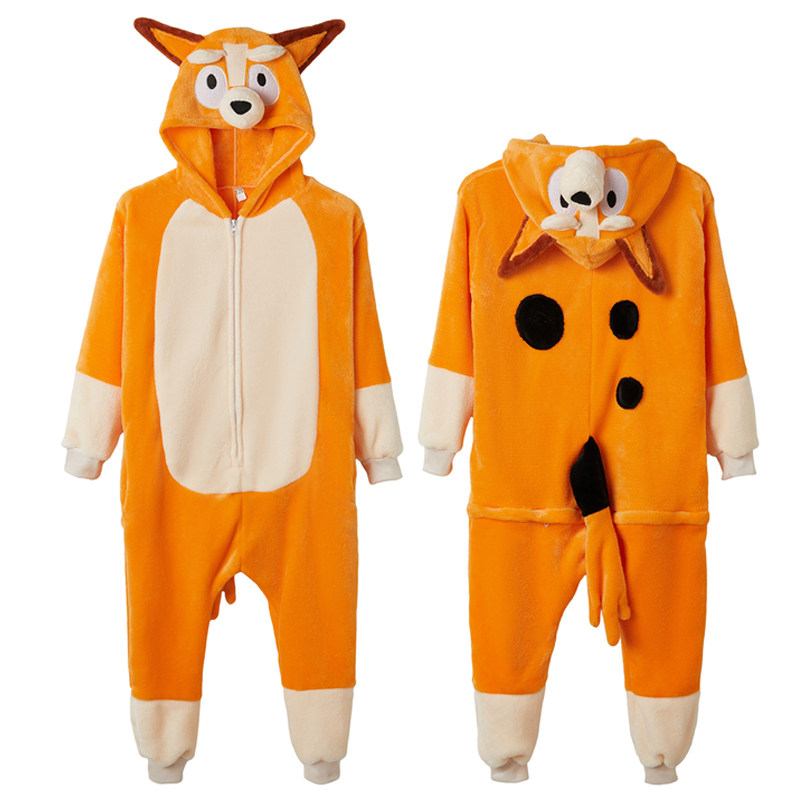 儿童奶牛动物连体睡衣蜜蜂兔子服装动画布鲁伊狗狗哪吒敖丙Cos服