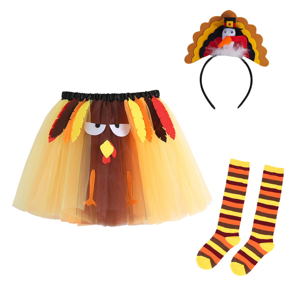 感恩节火鸡tutu裙，儿童演出服