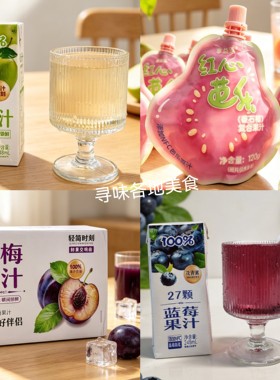 享益添蓝莓汁10盒红心芭乐番石榴复合果汁风味饮料苹果西梅果汁饮