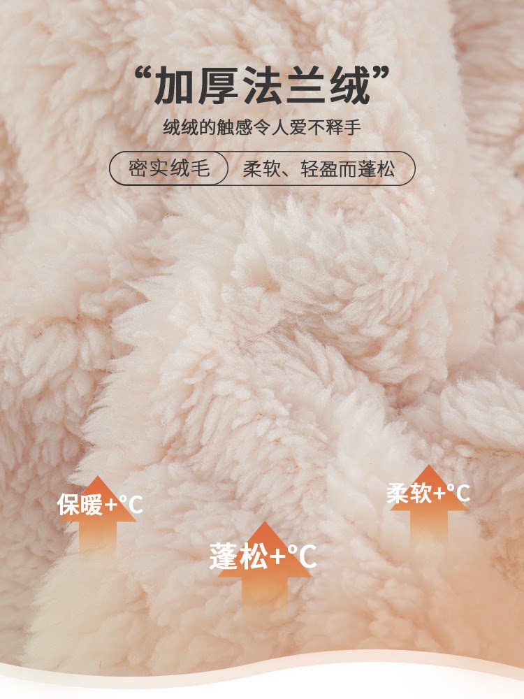 여성용 산호 벨벳 잠옷 가을 겨울 플러스 벨벳과 두꺼운 플란넬 여성용 겨울 가디건 캐주얼 홈웨어 겨울 스타일