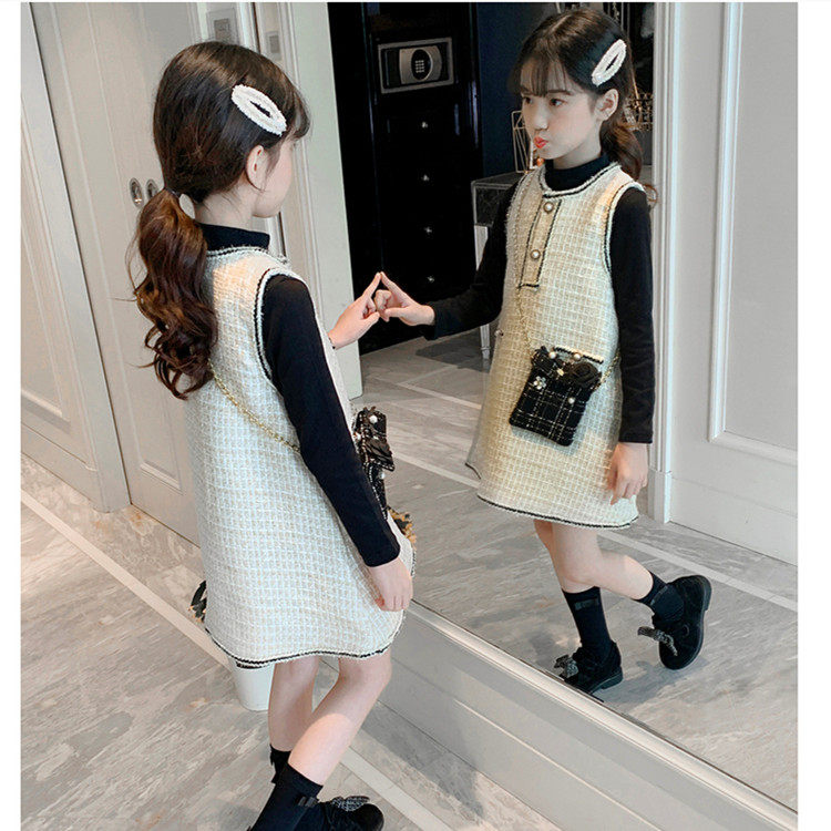 女童秋季套装洋气2019新款公主中大儿童装小香风背心裙两件套裙子|ruв категории Детская одежда, костюм - от Buy2taobao.com для оказания профессиональной услуги покупки агента Taobao