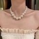韩版 新款 旗袍首饰气质女士项链 简约百搭珍珠锁骨链女 珍珠项链