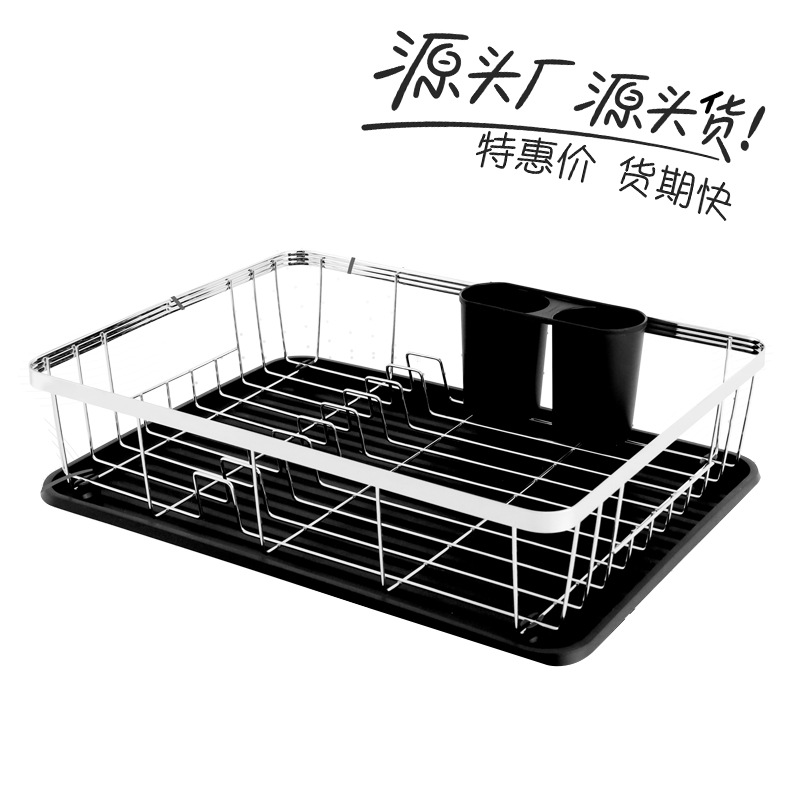 跨境厨柜内碗盘沥水架小型沥水碗架不锈钢色水槽置物架dish rack